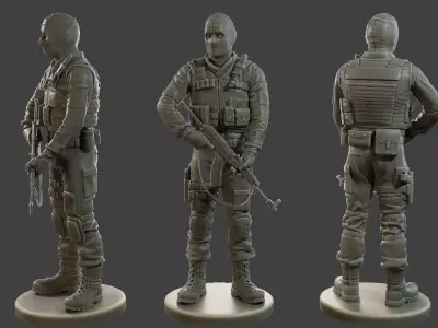 CzechSlovak Police Tactical Unit CPTU2 001 3D print model