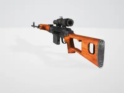 SVD 3D model ak - rifle 3D model