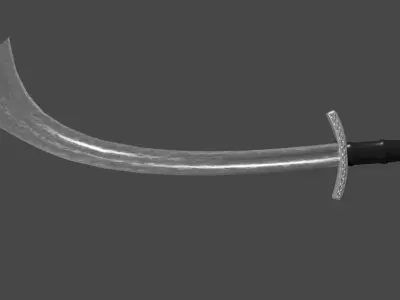 Khora sword with Caroling handle Low-poly 3D model