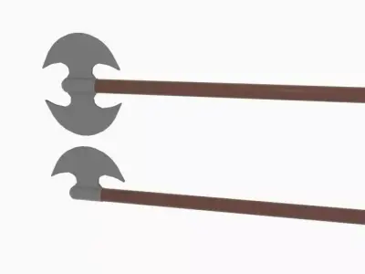  Axe Double Free  Free low-poly 3D model