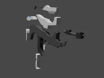 technological weapon Low-poly 3D model