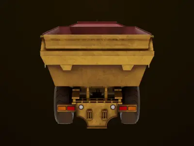 Generic Articulated Dirty Mining Truck 03 All PBR Low-poly 3D model