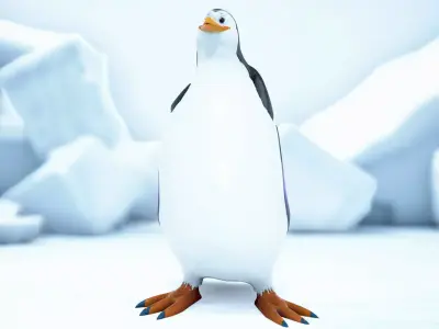 Expressive Penguin Character model pack Low-poly 3D model