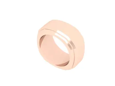 Wedding band 3D print model 16