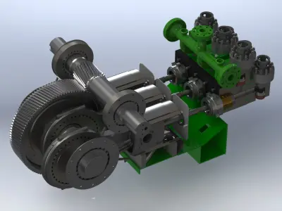 mud pump  3D model