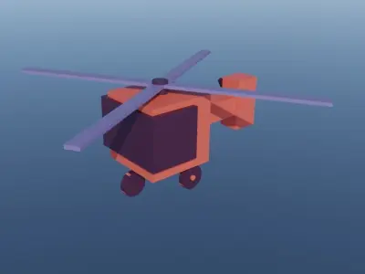 Helicopter toy Low-poly 3D model purchase