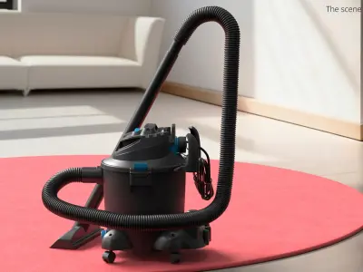  Construction-Grade Utility Vacuum on Carpet 