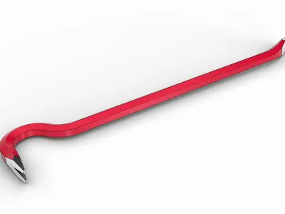 Crowbar metal hook 3D model