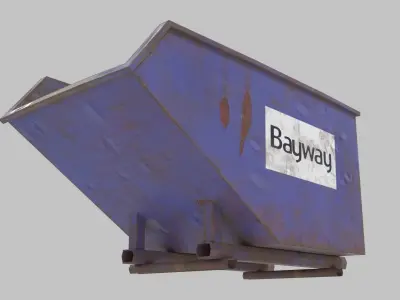 Low poly mini skip PBR Low-poly 3D model