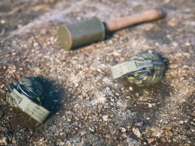 Grenades Pack Low-poly 3D model purchase