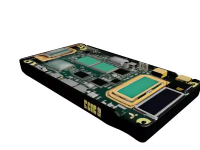 Sleek Datapad Broken Screen 3D model