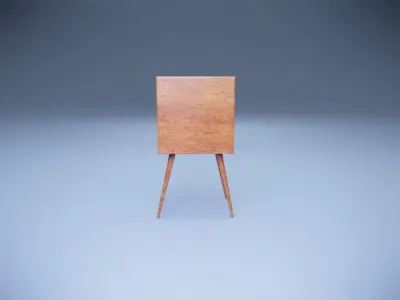 Old tube TV Low-poly 3D model