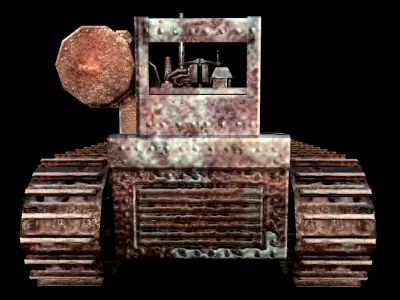Industrial Heavy Vehicle - PBR - Textured Low-poly 3D model