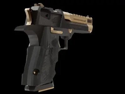 Premium Desert Eagle Low-poly 3D model