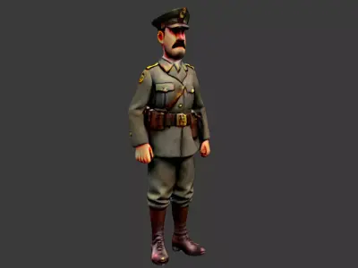 World War II British Military Low-poly 3D model