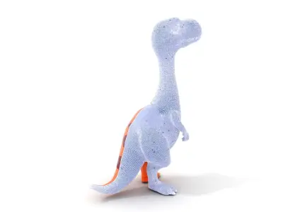 Adorable Orange Dinosaur Model Pack Low-poly 3D model