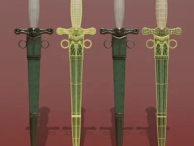 Ceres Dagger Low-poly 3D model