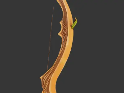 Elven Bow Free low-poly 3D model