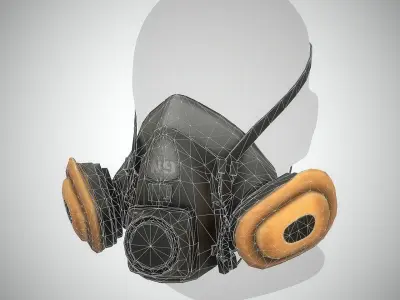 N9 Gas Mask Low Poly Game Ready Free low-poly 3D model