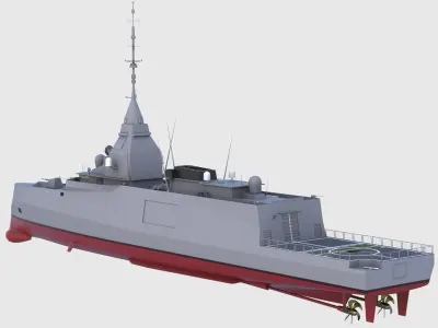 FTI Belharra Frigate Low-poly 3D model