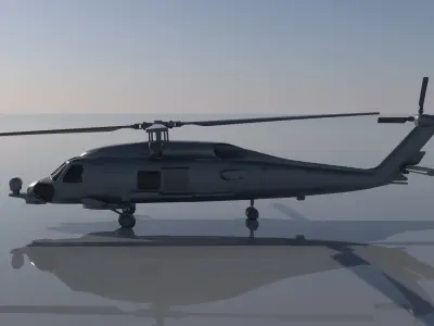MH-60R blackhawk helicopter 3D print model