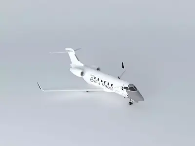 Bombardier Challenger 300 Cats Paint Free 3D model