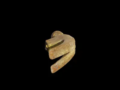 Anydrafts Old claw hammer 02 Low-poly 3D model