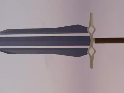 trident sword Low-poly 3D model