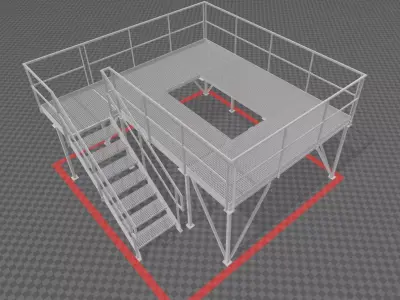 Industrial platform 3D model