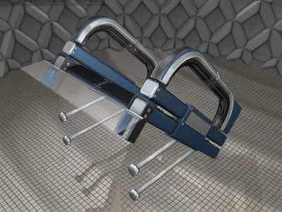 Sci-Fi Stairs - 1 - Blue Version  Low-poly 3D model
