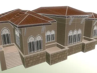 Grand National  Turkey  Assembly First Building Low-poly 3D model