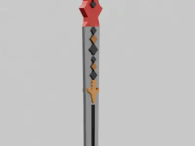 Magic Sword Free low-poly 3D model
