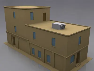 Shops Block 21 3D model