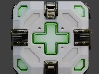Stylized Sci-Fi Medkit 3D Model Low-poly 3D model