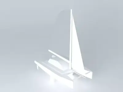 Catamaran white 3D model