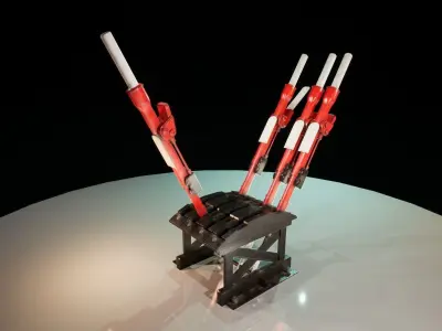 Railway Lever Switch Control  animation  Game Ready 3D model