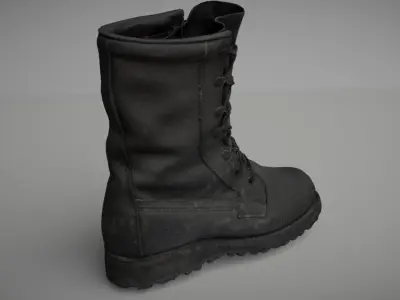 Military boot - 3 colors - low poly 3D Model Pack