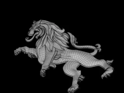 modelado leon heraldico Low-poly 3D model