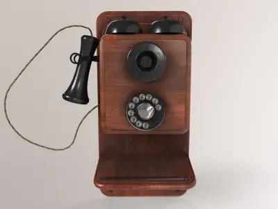 1930s Telephone Low-poly 3D model