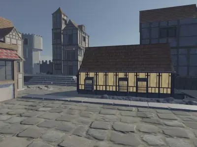 Medieval City Model 3D model