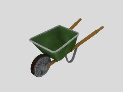 Wheelbarrow Low-poly 3D model purchase