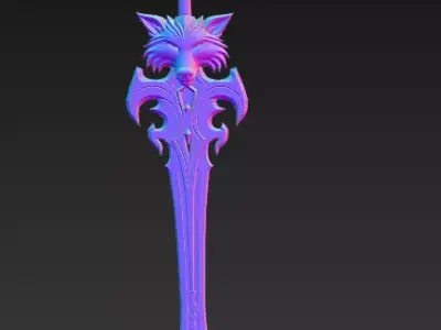Wolf Sword Fantasy Collection - Stylized 3D Weapons 3D model