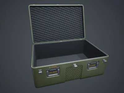 Animated Military Case 04 Low-poly 3D model