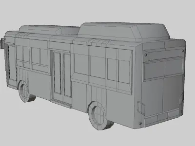NEX-MINEBUS Orange Thai bus Low poly Low-poly 3D model