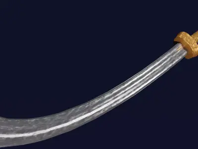 Khora sword with langsax handle Low-poly 3D model
