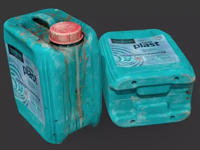 Plastic Jerrycan Low-poly 3D model purchase