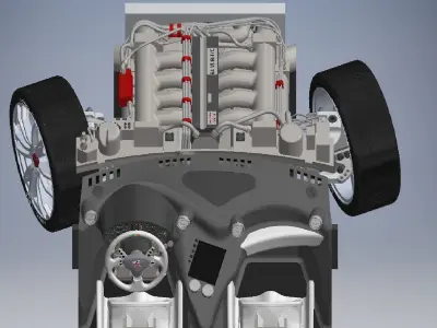 Boasts race car GTR 2020 3D model