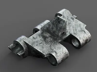 Tank track Free low-poly 3D model