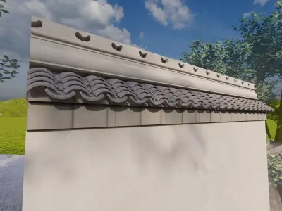 Ancient Chinese Architecture - Wall 3D model