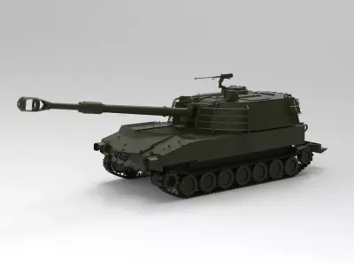 M109 howitzer 3D model purchase
